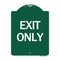 Signmission Designer Series Sign-Exit Only, Green & White Aluminum Sign, 18" H, 24" L, GW-1824-24471 A-DES-GW-1824-24471 - alternate 1
